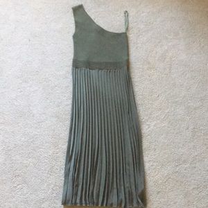 Ted Baker London asymmetric knitted midi dress